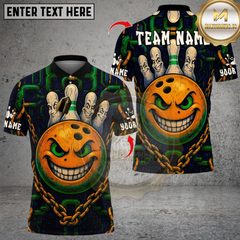 Maxcorners Bowling Angry Mad Bowl Multicolor Customized Name, Team Name 3D Shirts