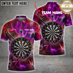 Maxcorners Darts Storm Precision Multicolor Option Customized Name, Team Name 3D Polo Shirt