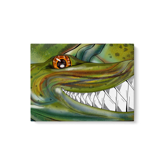 Maxcorners Funny Musky fishing Art Matte Canvas Muskellunge Fish Wall Art LM0101