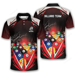 Maxcorners Classic Legend Billiard 3D Polo Shirts