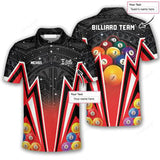 Maxcorners Kool Pool 9 Ball Billiard 3D Polo Shirts