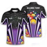 Maxcorners Kool Pool 9 Ball Billiard 3D Polo Shirts