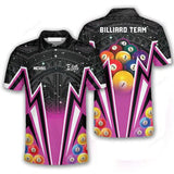 Maxcorners Kool Pool 9 Ball Billiard 3D Polo Shirts