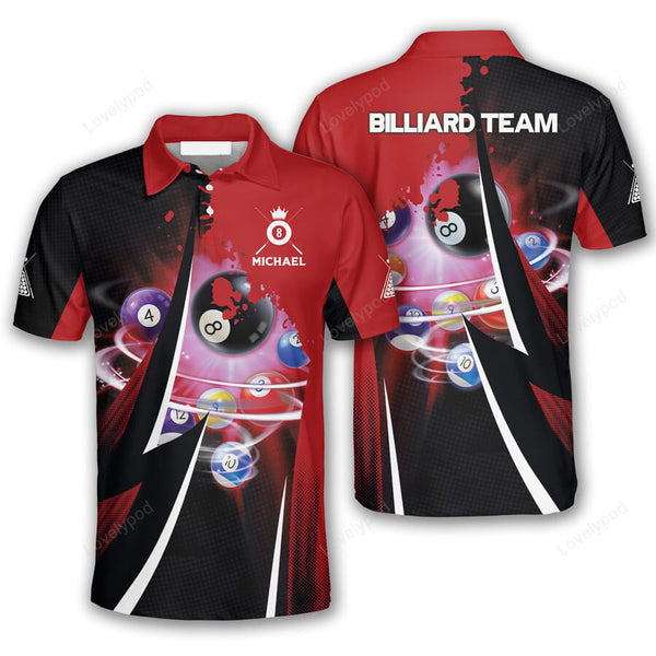 Maxcorners Pure Pool Billiard 3D Polo Shirts