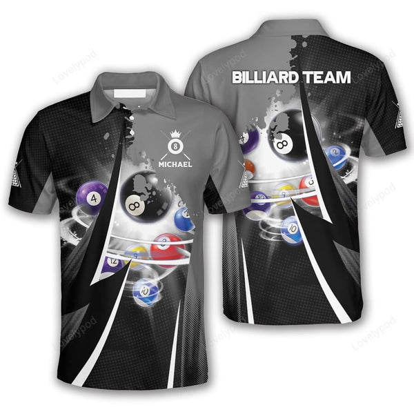 Maxcorners Pure Pool Billiard Polo Shirts For Men, Billiard team shirts, Gift for Pool team player