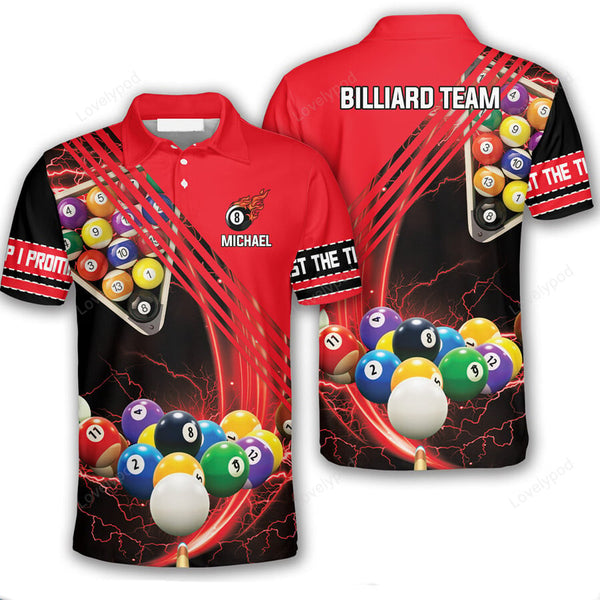 Maxcorners Billiard Lover Billiard multicolor Polo Shirts For Men, Billiard team shirts, Gift for Pool team player