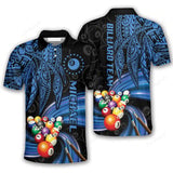 Maxcorners Whirlpool Tribal Billiard Polo Shirts For Men, Billiard team shirts, Gift for Pool team player