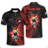 Maxcorners Sporty Tribal Billiard Polo Shirts For Men, Billiard team shirts, Gift for Pool team player