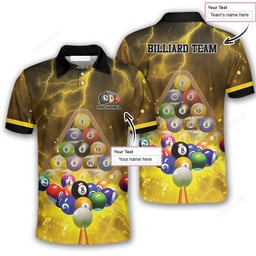 Maxcorners Lightning Storm Billiard Shirts For Men, Billiard team shirts, Gift for Pool team player