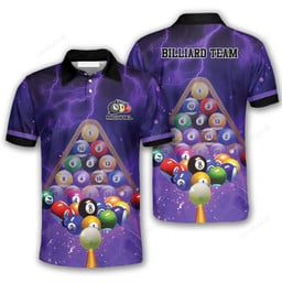 Maxcorners Lightning Storm Billiard Shirts For Men, Billiard team shirts, Gift for Pool team player