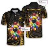 Maxcorners Vortex Tribal Billiard 3D Polo Shirts