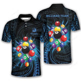 Maxcorners Vortex Tribal Billiard 3D Polo Shirts