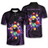 Maxcorners Vortex Tribal Billiard 3D Polo Shirts