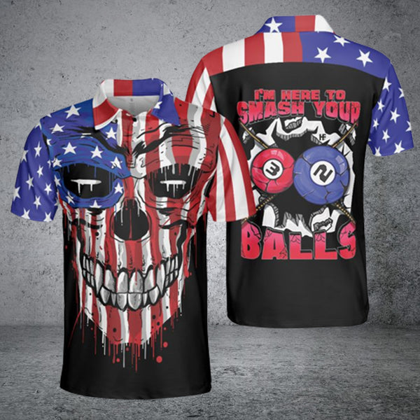 Maxcorners US Flag Billiards Personalized 3D Shirt