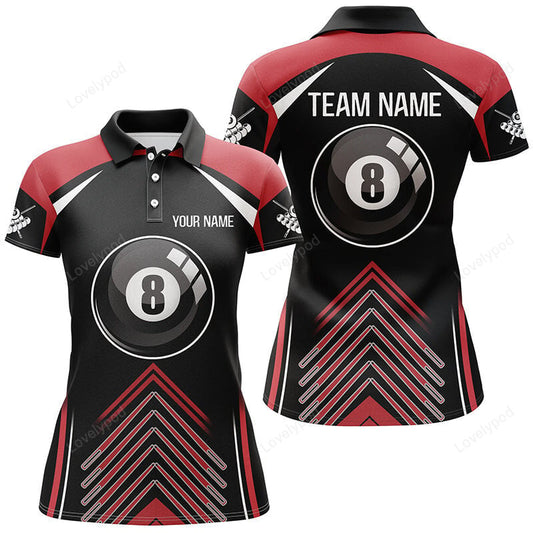 Personalized Billiard Ball Camouflage Version Polo Shirts For Women