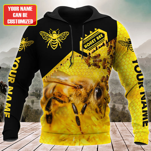 Maxcorners Personalized Name Honey Bee 22 All Over Printed Unisex Shirt LM1304
