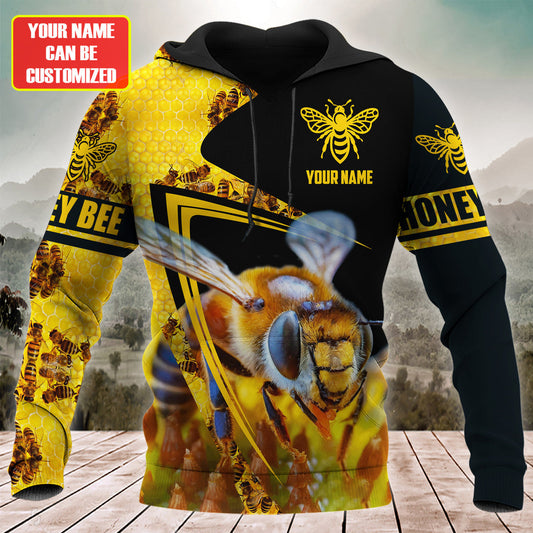 Maxcorners Personalized Name Honey Bee 23 All Over Printed Unisex Shirt LM1304