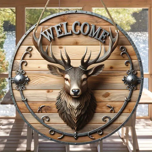 Maxcorners Vintage Elk Hunting Wooden Sign