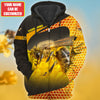 Maxcorners Personalized Name Honey Bee 25 All Over Printed Unisex Shirt LM1304