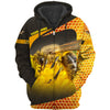 Maxcorners Personalized Name Honey Bee 25 All Over Printed Unisex Shirt LM1304