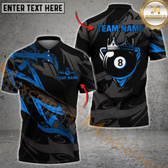Maxcorners 8 Ball King Golden Premium Billiard Jersey Multicolor Options Personalized Name, Team Name 3D Shirt (4 Colors)
