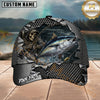 Maxcorners Fishing Skull Angler Torn Metal Personalized 3D Cap