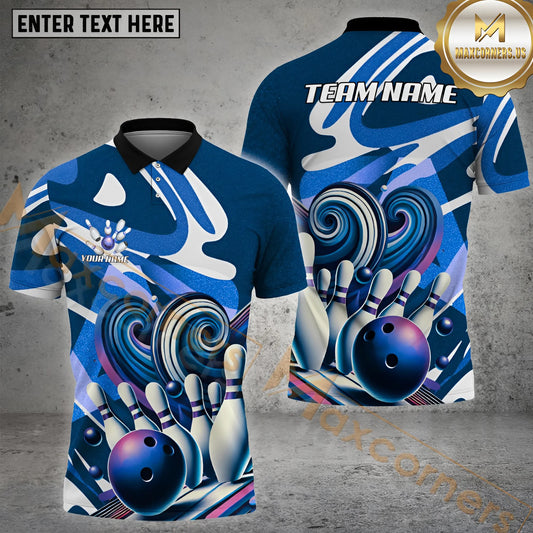 Maxcorners Bowling Graffiti Street Style Multicolor Option Customized Name, Team Name 3D Shirt (4 Colors)