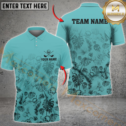 Maxcorners Golf Tropical Pattern  Multicolor Options Personalized Name, Team Name 3D Shirt (6 Colors)