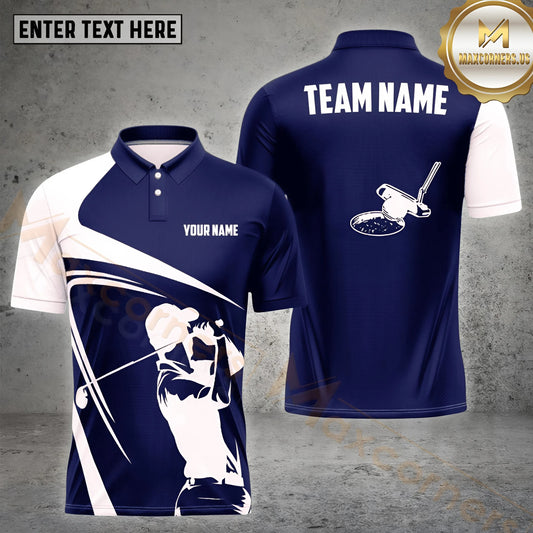 Maxcorners Golf Basic Playing Multicolor Options Personalized Name, Team Name 3D Shirt (4 Colors)
