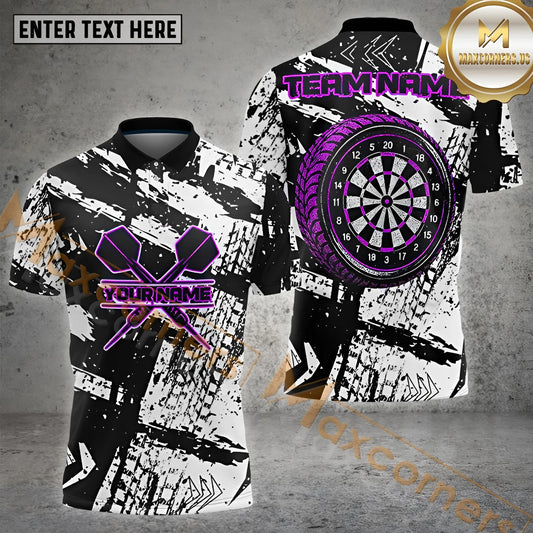 Maxcorners Darts Grunge Golden Board Multicolor Options Personalized Name, Team Name 3D Shirt (4 Colors)