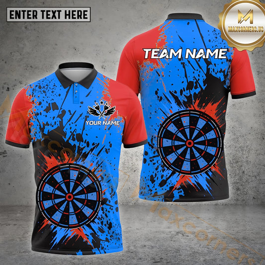 Maxcorners Darts Shirt Splash Paintboard Multicolor Options Personalized Name, Team Name 3D Shirt (4 Colors)