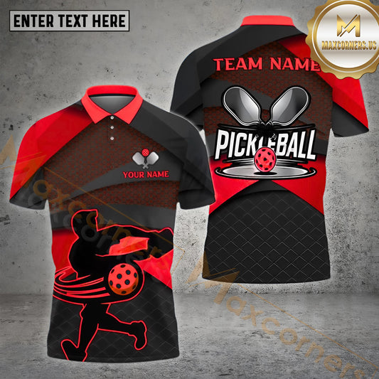 Maxcorners 3D Multicolor Pickleball Personalized Unisex Shirt 3 (4 colors)