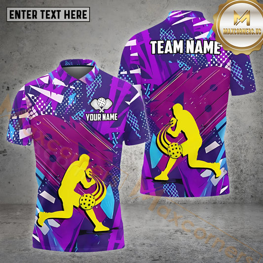 Maxcorners 3D Multicolor Pickleball Personalized Unisex Shirt 1 (4 colors)