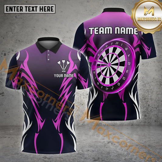 Maxcorners Darts Flame Lightning Dartboard  Multicolor Options Personalized Name, Team Name 3D Shirt (4 Colors)