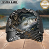 Maxcorners Fishing Skull Angler Torn Metal Personalized 3D Cap
