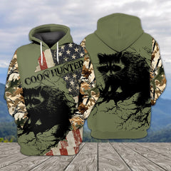 Maxcorners America Coon Hunting All Over Print Shirt TU2511