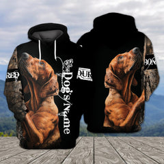 Maxcorners Custom Dog Name Redbone Coonhound All Over Print Shirt TU2511