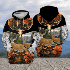 Maxcorners Custom Name Deer Hunting Orange Camo All Over Print Shirt TU2511