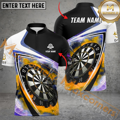 Maxcorners Darts Arrow Galaxy Multilcolor Option Customized Name, Team Name 3D Polo Shirt
