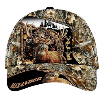 Maxcorners Deer Hunting Custom Camo Baseball Cap, Custom Deer Hunters Caps Hats LM0402
