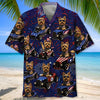Maxcorners 4th Of July Funny Yorkshire Terrier Hot Rod Hawaiian Shirt