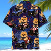 Maxcorners 4th Of July Funny Pomeranian Hot Rod Hawaiian Shirt