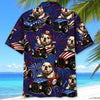 Maxcorners 4th Of July Funny English Bulldog Hot Rod Hawaiian Shirt