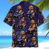 Maxcorners 4th Of July Funny Australian Labradoodle Hot Rod Hawaiian Shirt