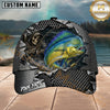 Maxcorners Fishing Skull Angler Torn Metal Personalized 3D Cap