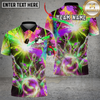 Maxcorners Bowling And Pins Vibrant Nebula Customized Name, Team Name 3D Shirt (4 Colors)