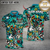 Maxcorners Darts & Skull Dartboard Graffiti Graphic Multicolor Customized Name, Team Name 3D Shirts