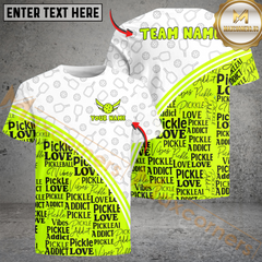 Maxcorners Pink Pattern Pickleball Spirit Name & Team Name 3D Shirts (4 Colors)