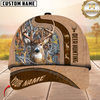 Maxcorners Heru Pon Leather Pattern Hunting Deer Multicolor Personalized 3D Cap