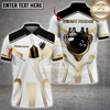 Maxcorners Royal Bowling Champion Multicolor Customized Name, Team Name 3D Shirts| White
